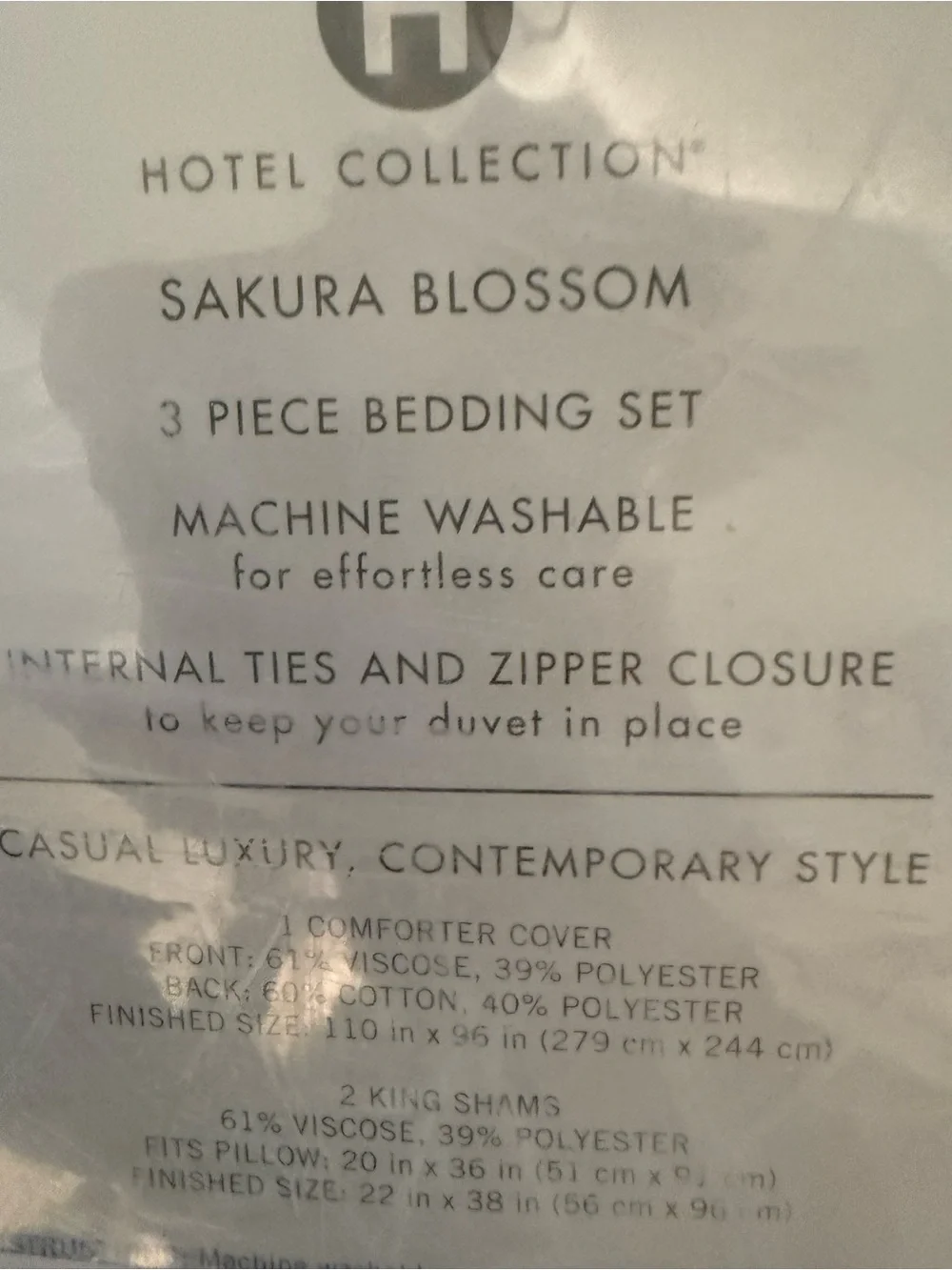 Hotel Collection Silver Gray Floral Comforter Set